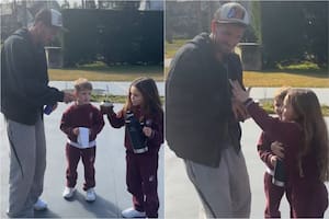 Rodrigo De Paul arribó a la Argentina y protagonizó un video con sus hijos que se viralizó en TikTok