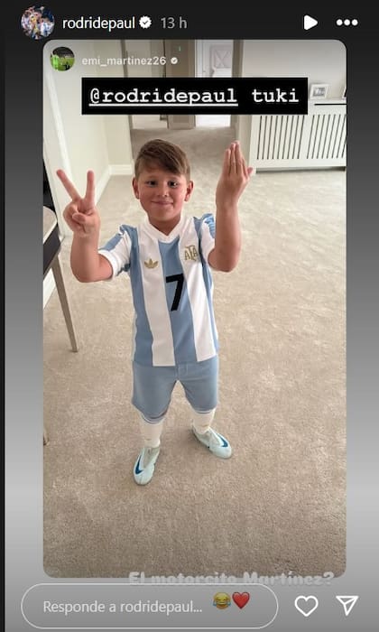 Rodrigo De Paul celebró la imagen que subió Emiliano Martínez