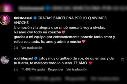 Rodrigo De Paul dejó un tierno mensaje en redes sociales para Tini (Captura Twitter)
