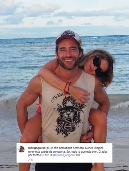 Rodrigo Guirao Díaz le dedicó un romántico posteo en Instagram a su novia por su primer año de relación (Foto: Instagram @rodrigoguirao)