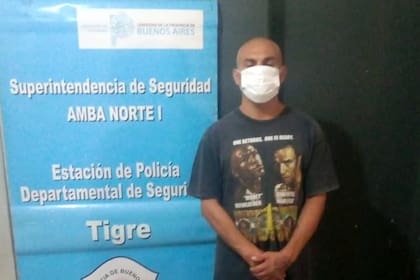 Rodrigo "La Hiena" Barrios durante su última detención, en febrero de este año