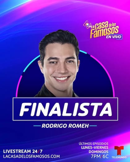 Rodrigo Romeh fueel primer finalista de La Casa de los Famosos 4