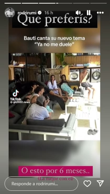 Rodrigo Rumis y su comparación con quién debería ganar GH 2024