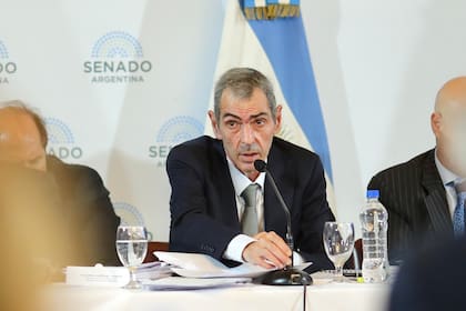 Rodríguez Chirillo, Secretario de Energía, en la Comisión de Presupuesto y Hacienda en el Senado.