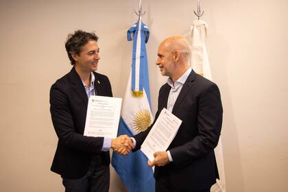 Rodríguez Larreta junto al acalde de Medellín, Daniel Quintero Calle