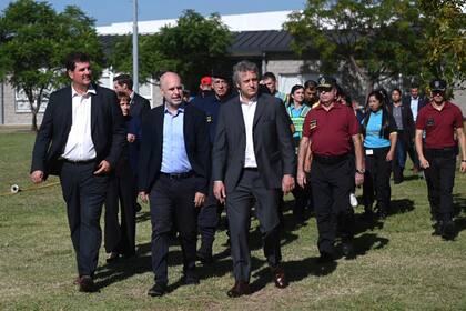 Eugenio Burzaco, Horacio Rodríguez Larreta y Felipe Miguel