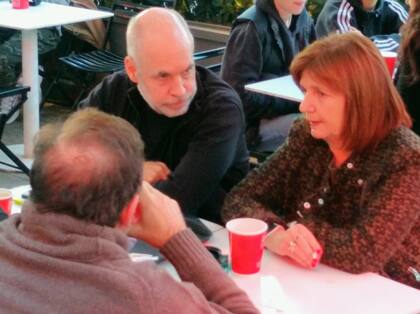 Rodríguez Larreta y Bullrich, en un restaurante de Palermo