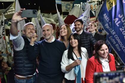 Rogelio Frigerio, Horacio Rodríguez Larreta y María Eugenia Vidal en Entre Ríos