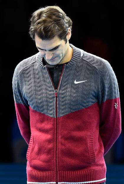 Roger Federer, en la entrega de premios