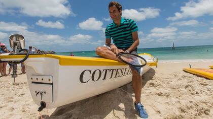 Roger Federer en Perth, durante un evento de promoción de la Copa Hopman