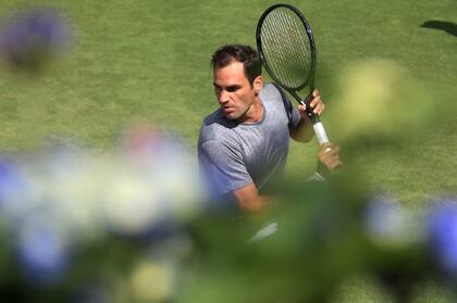 Roger Federer entrena en el Aorangi Park del All England