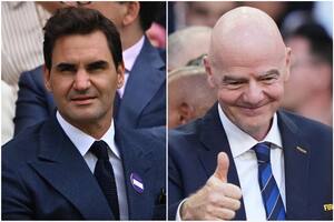 Roger Federer y Gianni Infantino