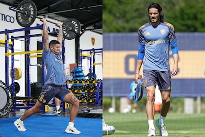 Rojo trabaja en el gimnasio y Cavani hace fútbol: Boca trabaja en su predio