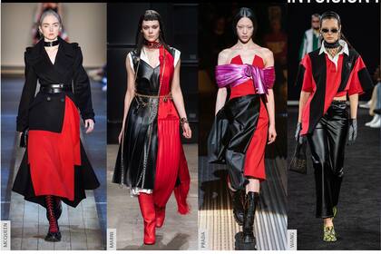 Rojo y negro en contraste.