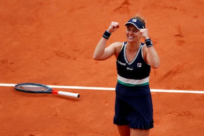 Una de sus postales de gloria en Roland Garros