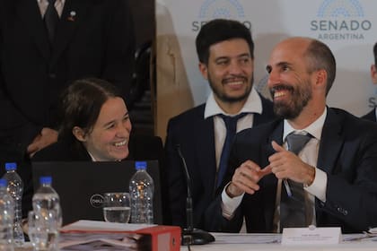 Rolandi durante el debate en comisión del Senado por la Ley Bases