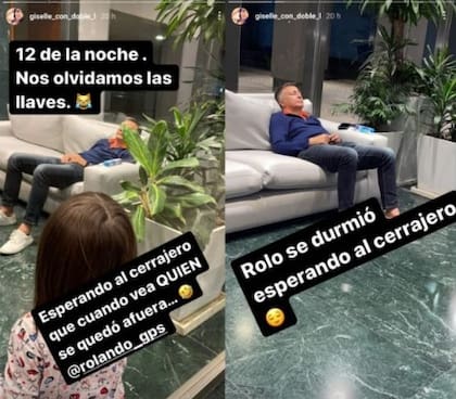 Rolando Graña se durmió esperando al cerrajero. Fuente: Instagram