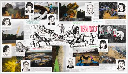Rolf Art ya está negociando con “una institución internacional” la venta de una obra de Marcelo Brodsky y Fernando Bryce, de la serie Territorios (2022), realizada sobre fotografías de Rodrigo Abd