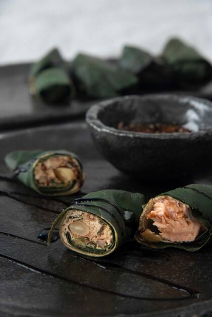 Rolls con hojas de higuera