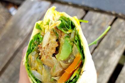 Rolls con verduras frescas
