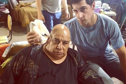 Serrano y Lamothe, en un alto en la grabación de El marginal 2
