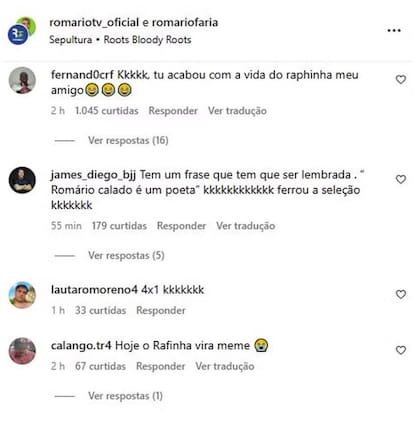 Romário es criticado tras la derrota de Brasil ante Argentina