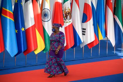 Ngozi Okonjo-Iweala en la cumbre del G20, en Roma