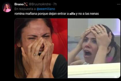 Romina fue la protagonista de los memes (Captura Twiiter)