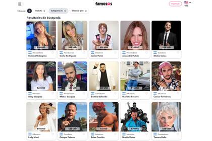 Romina Malaspina, Osvaldo Laport, Tamara Bella, son algunos de los famosos argentinos que ofrecen sus saludos en la aplicación