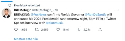 Ron DeSantis anunciará el lanzamiento de su campaña presidencial a través de Twitter