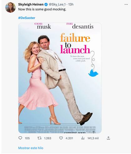 Ron DeSantis anunció su campaña para la presidencia de Estados Unidos y en las redes sociales lo calificaron como un "DeSaster"