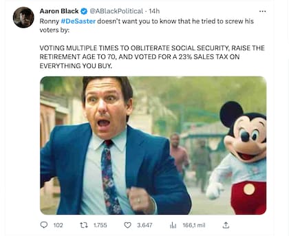 Ron DeSantis anunció su campaña para la presidencia de Estados Unidos y en las redes sociales lo calificaron como un "DeSaster"