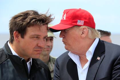 Ron DeSantis y Donald Trump, en 2019, cuando eran aliados  
