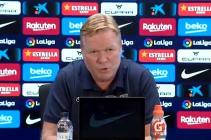 Ronald Koeman, en la conferencia de prensa previa al debut de Barcelona, ante Real Sociedad este domingo.