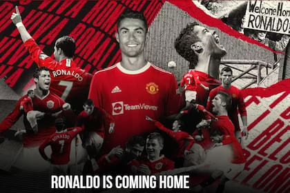"Ronaldo vuelve a casa", dice la página principal del sitio oficial de Manchester United
