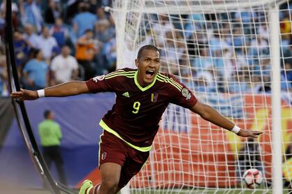 Rondón, autor del primer gol venezolano