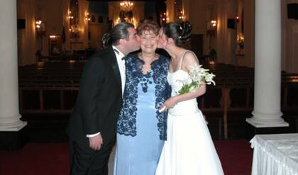 Rosa en el casamiento de Daniel, uno de sus hijos.