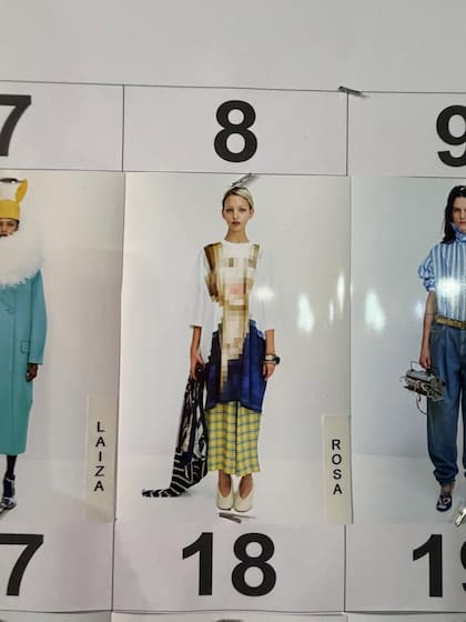 Rosa Trosman en el backstage de Moschino