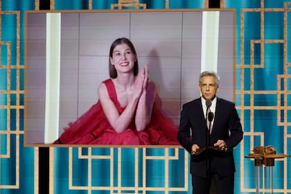 Rosamund Pike, recientemente galardonada con el Globo de Oro por Descuida, yo te cuido