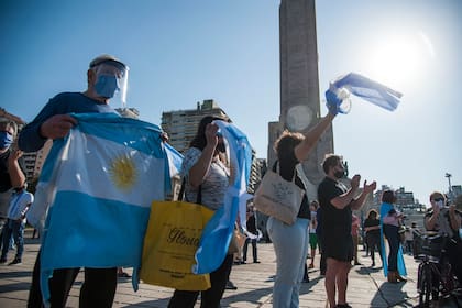 La manifestación contra el Gobierno en Rosario