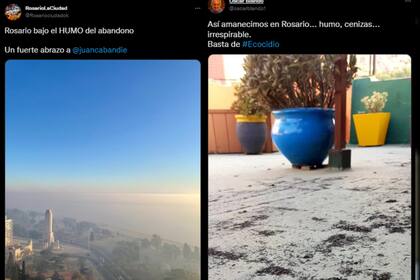 Rosario bajo el humo (Captura Twitter)