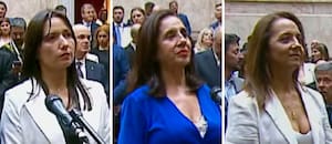 Los comentarios fuera de lugar que se escucharon de un micrófono abierto durante la jura de los legisladores electos
