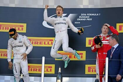 Rosberg festejó su triunfo en Sochi