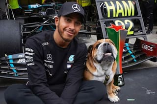 El mal momento de Lewis Hamilton por el estado de salud de su perro Roscoe