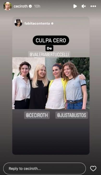 Roth, Cantilo y Bustos juntas en el proyecto de Bertuccelli (Foto: Instagram)