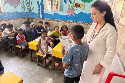 Rouble Nagi, durante una clase