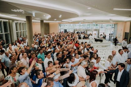 Rovira y Herrera Ahuad el 17 de marzo pasado cuando inauguró el edificio del Silicon Misiones. El impulso a la economía del conocimiento en la tierra colorada es el legado con el que quiere ser recordado este ingeniero químico.