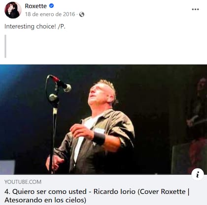 Roxette elogió la versión de Iorio
