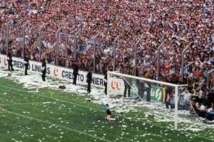 Rubén Darío Insua y el penal con el que San Lorenzo logró el ascenso en 1982, ante El Porvenir