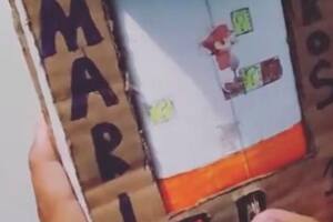 Super Mario Bros: como no tenía dinero, un niño creó una versión de cartón